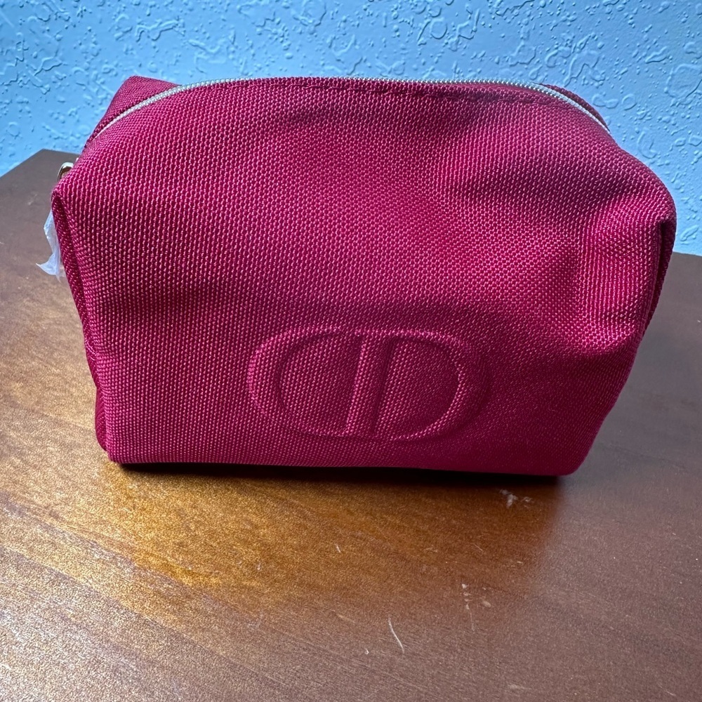 DIOR Beauty Zipper Red Makeup Bag